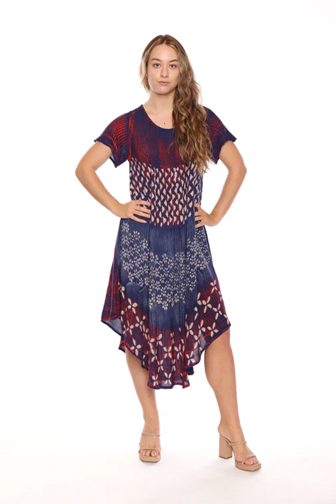 Rayon Umbrella Dress with Sleeves