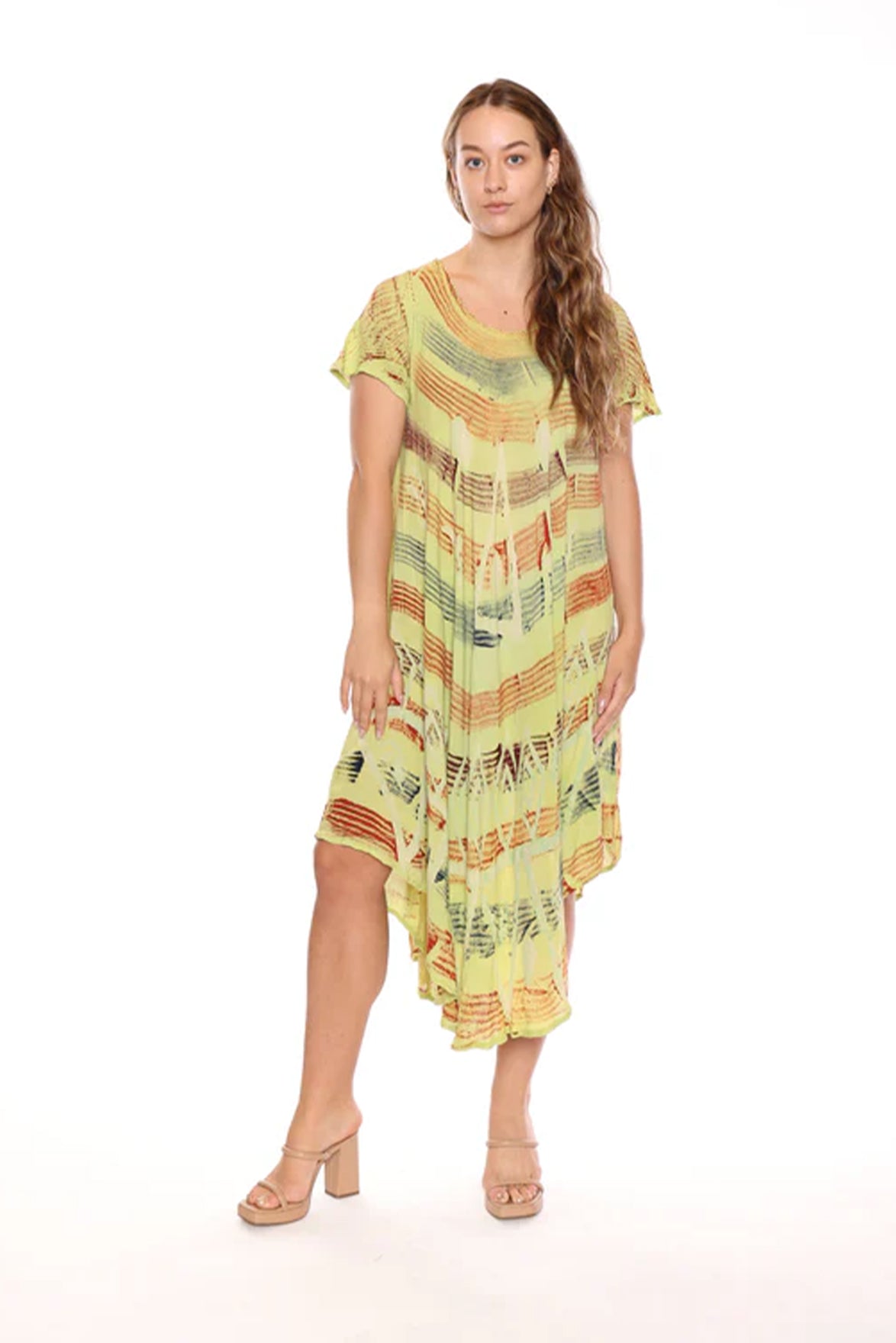 Rayon Umbrella Dress with Sleeves