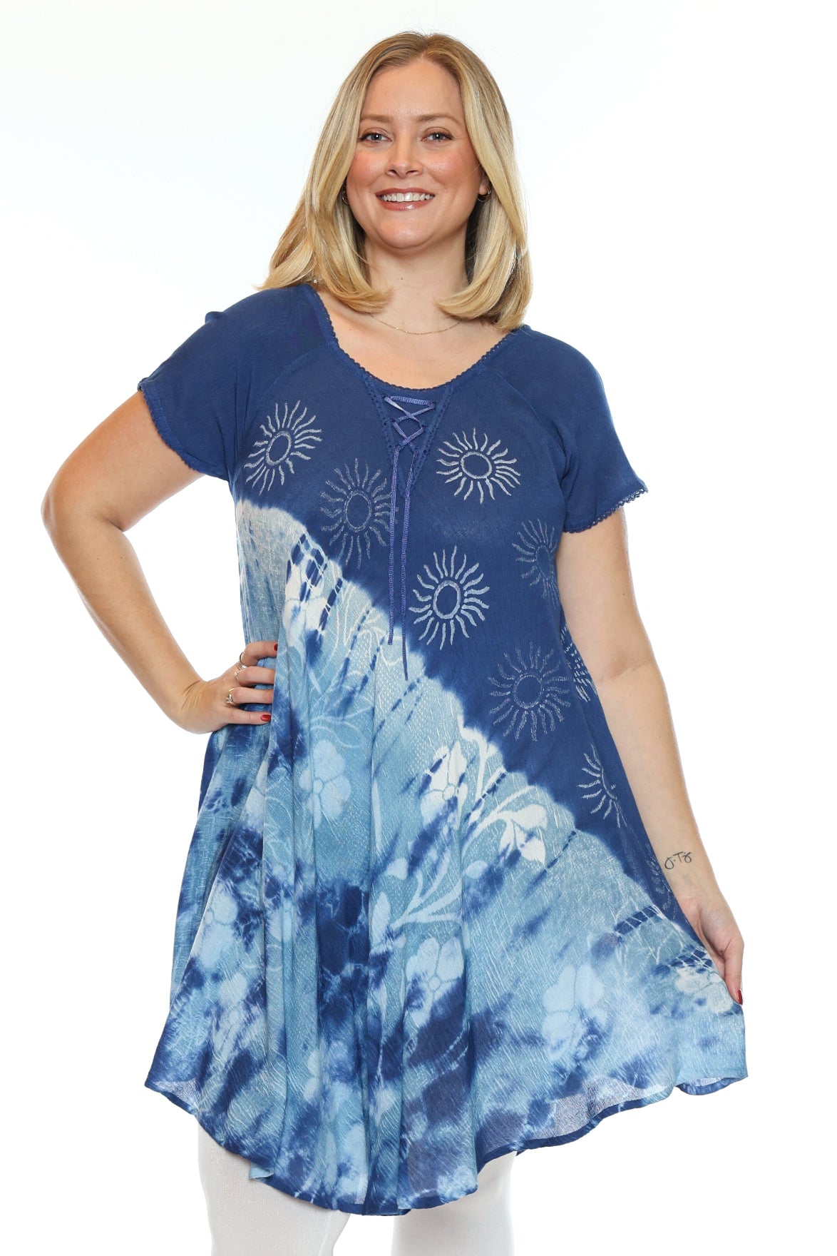 Rayon Short Sleeve Dress