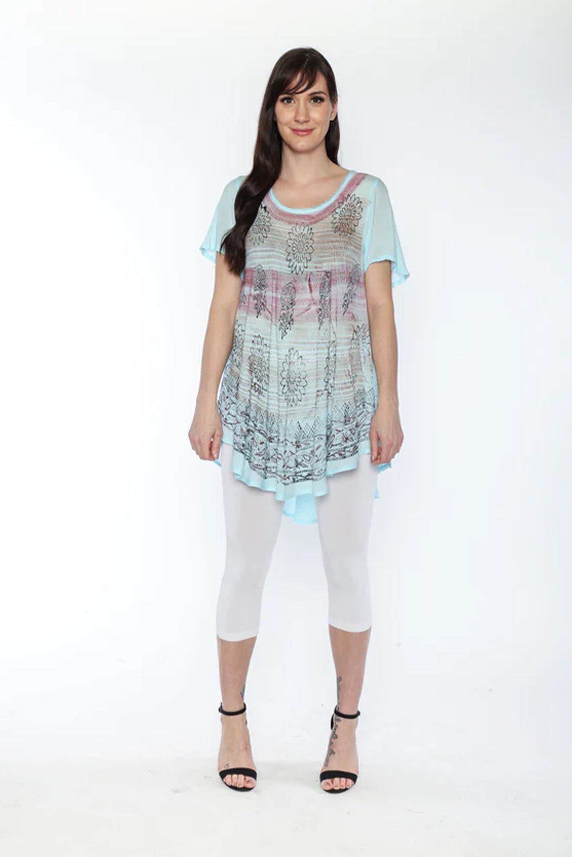 Short Sleeve Tie Dye Tunic