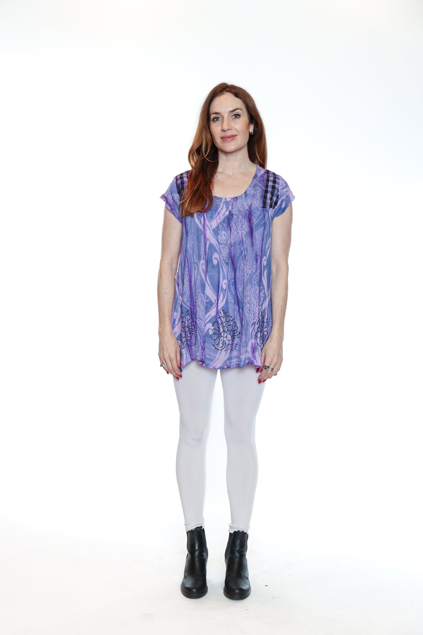 Rayon Cap Sleeve Top