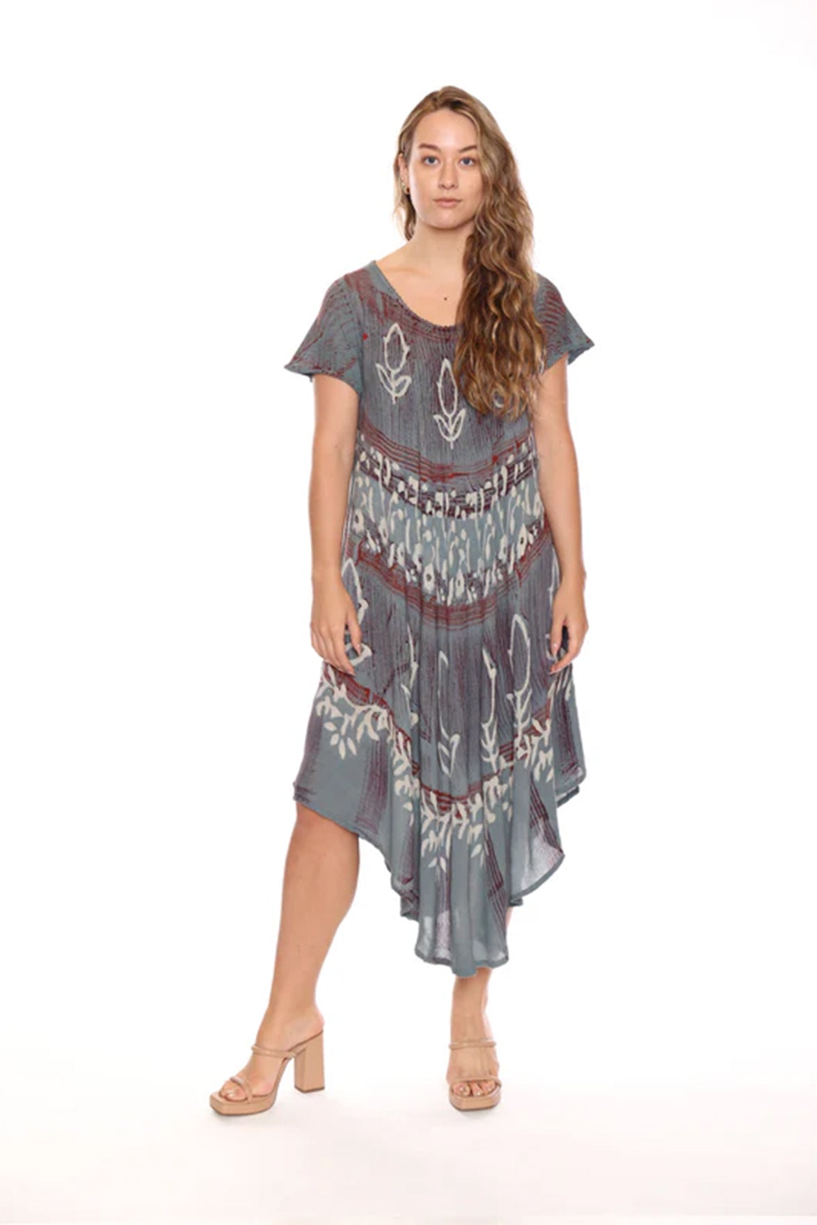 Rayon Umbrella Dress with Sleeves
