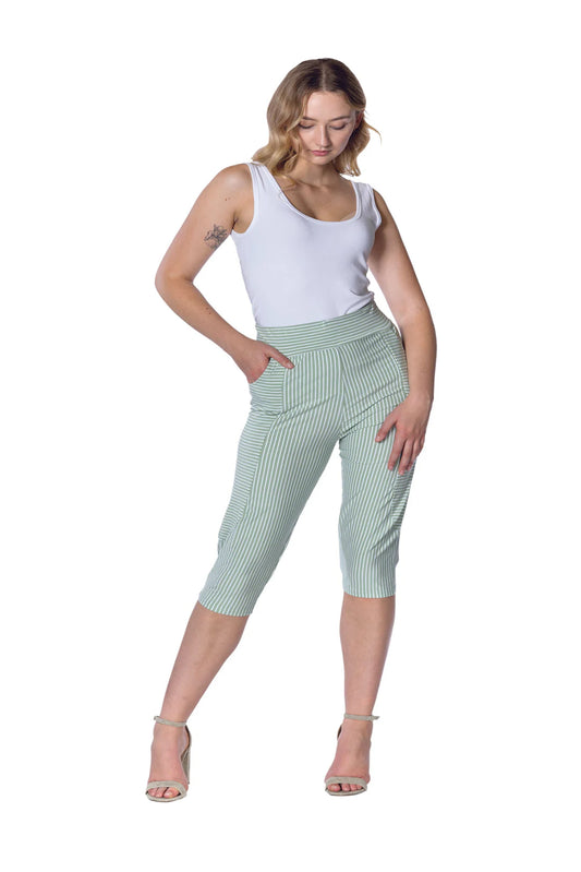 Bamboo Striped Capris