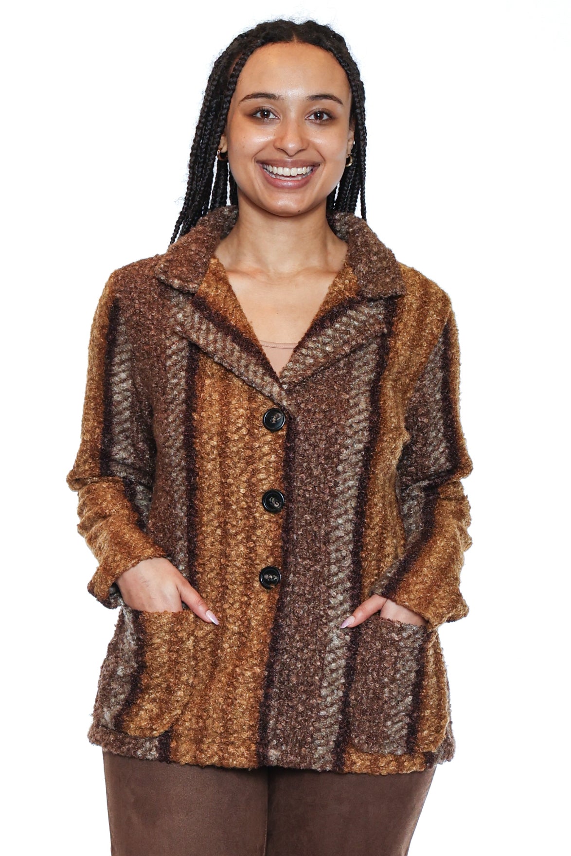 Plaid Button Coat