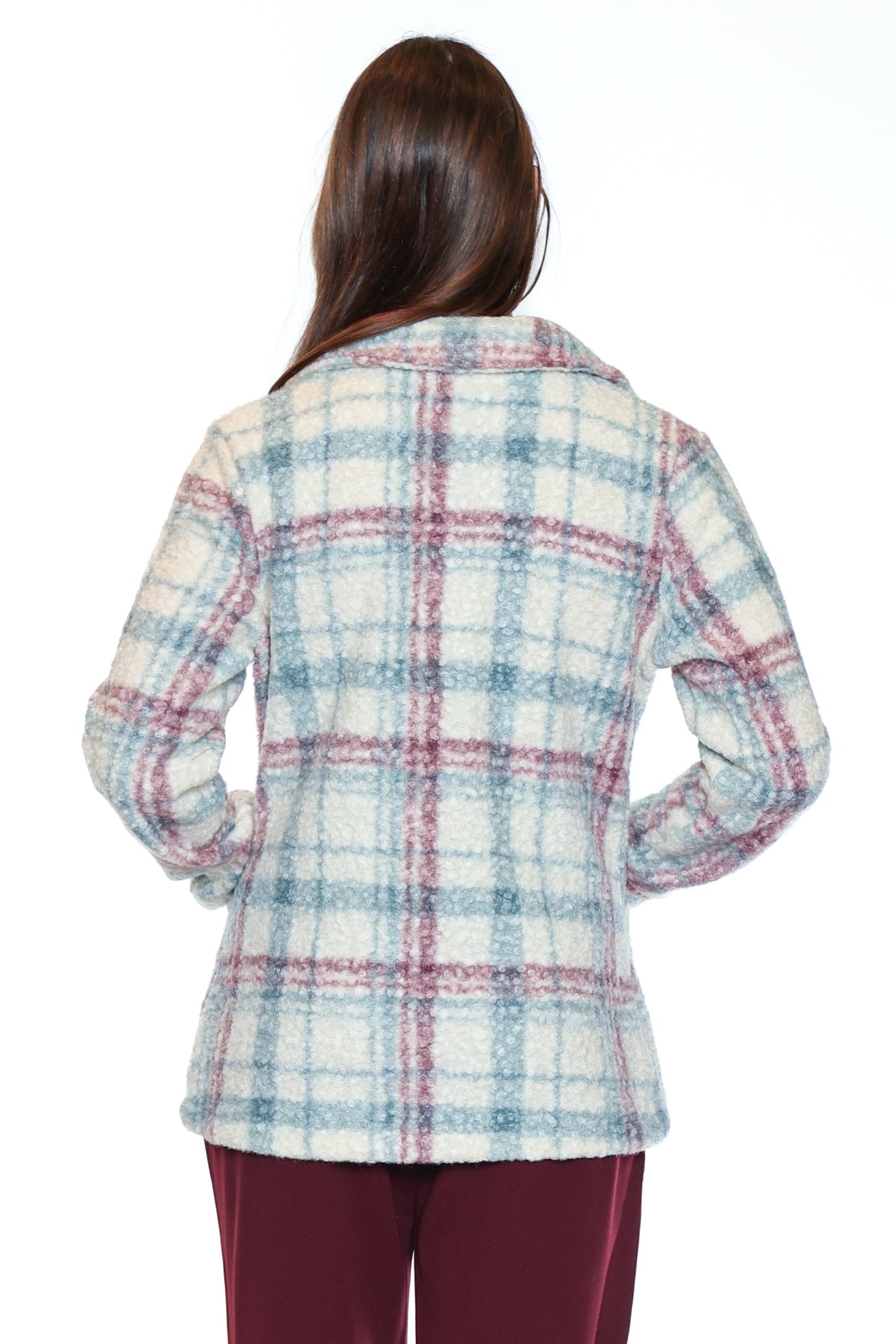 Plaid Button Coat