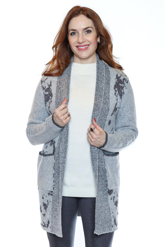 Textured Knit Cardigan with Pockets