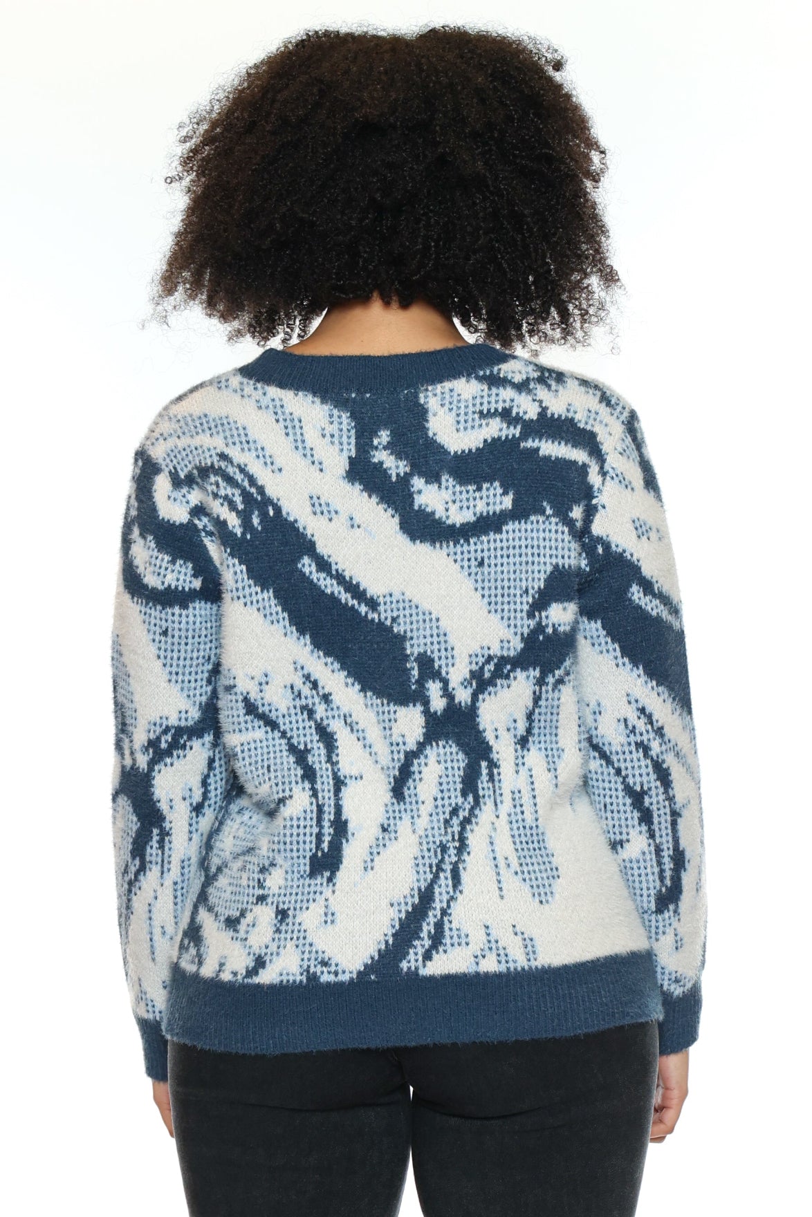 Abstract Swirl Cozy Knit Sweater