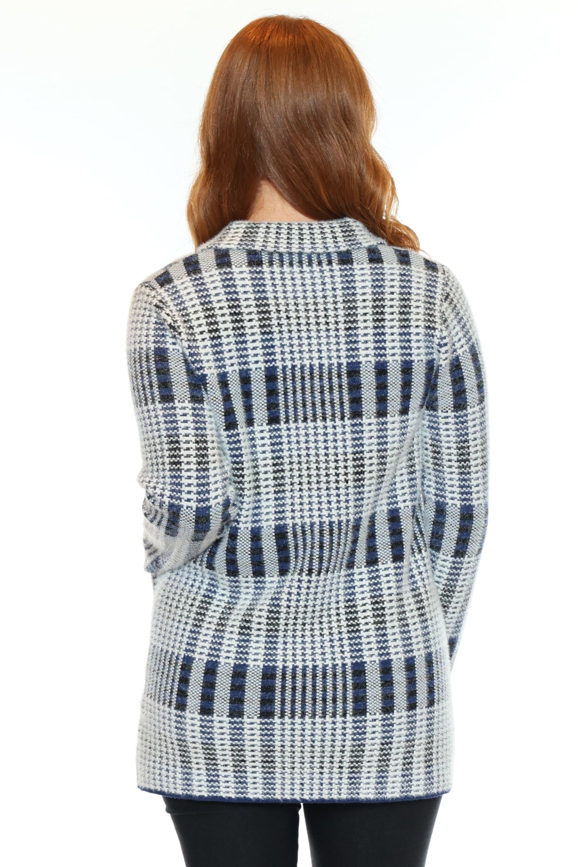 Classic Plaid Button Front Longline Cardigan