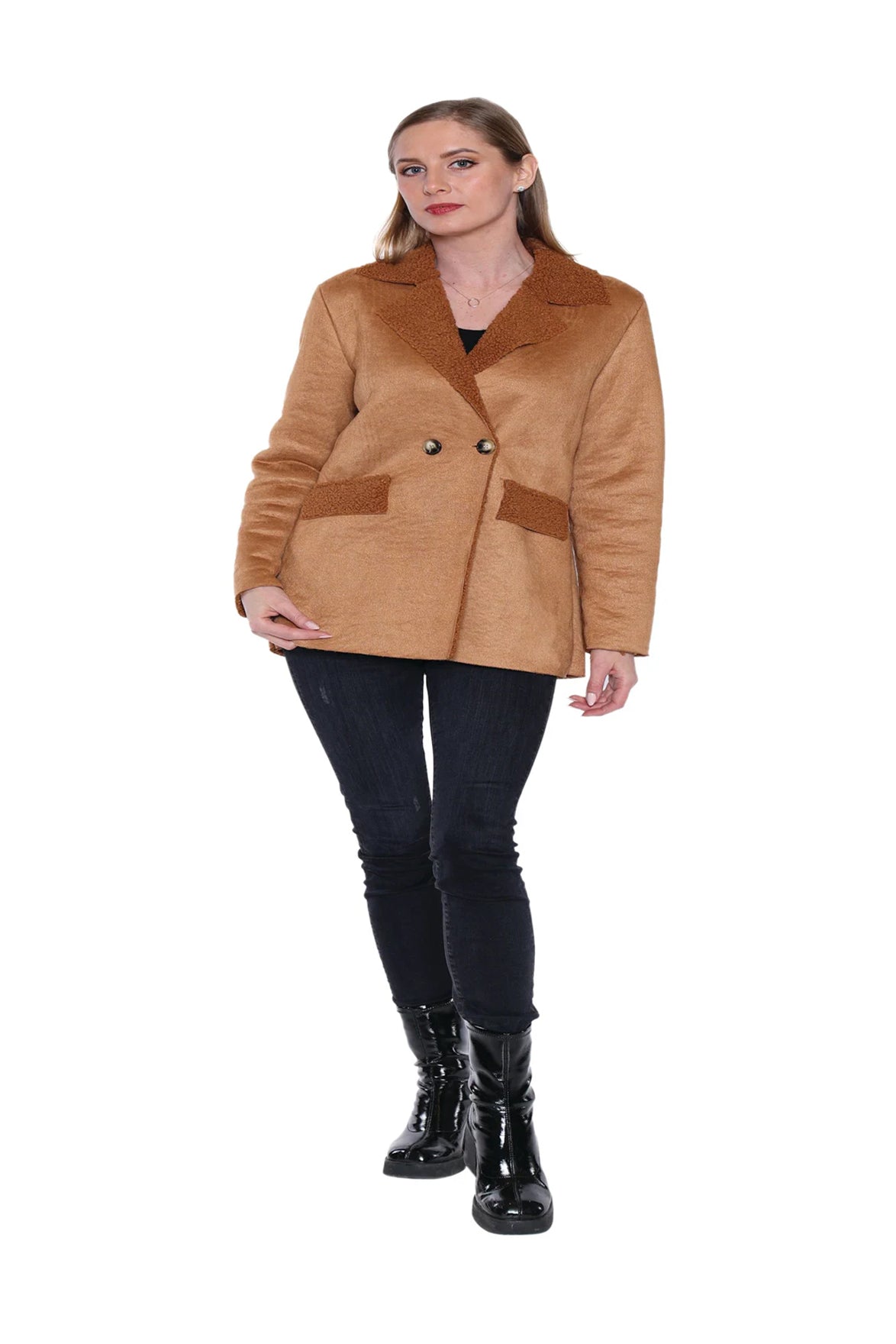 Cecilia Faux Suede Coat