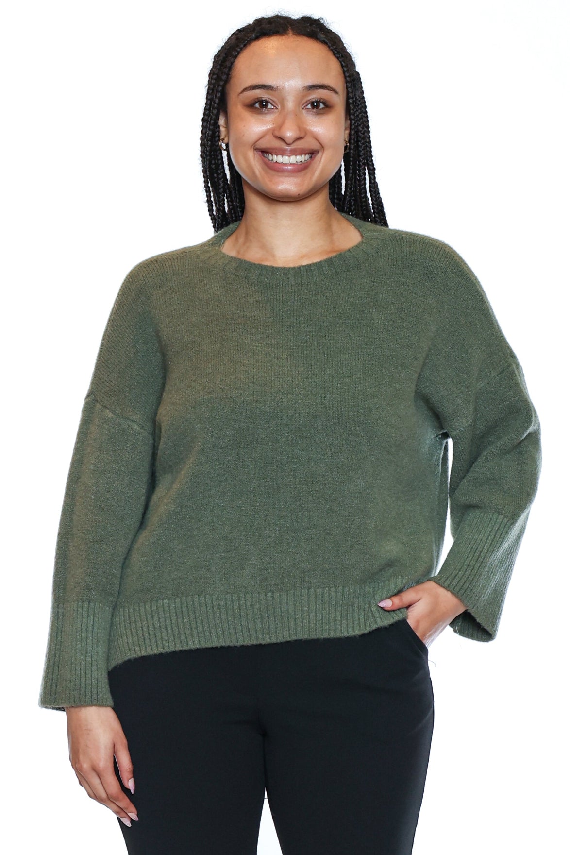 Soft Alpaca Blend Hi-Low Sweater