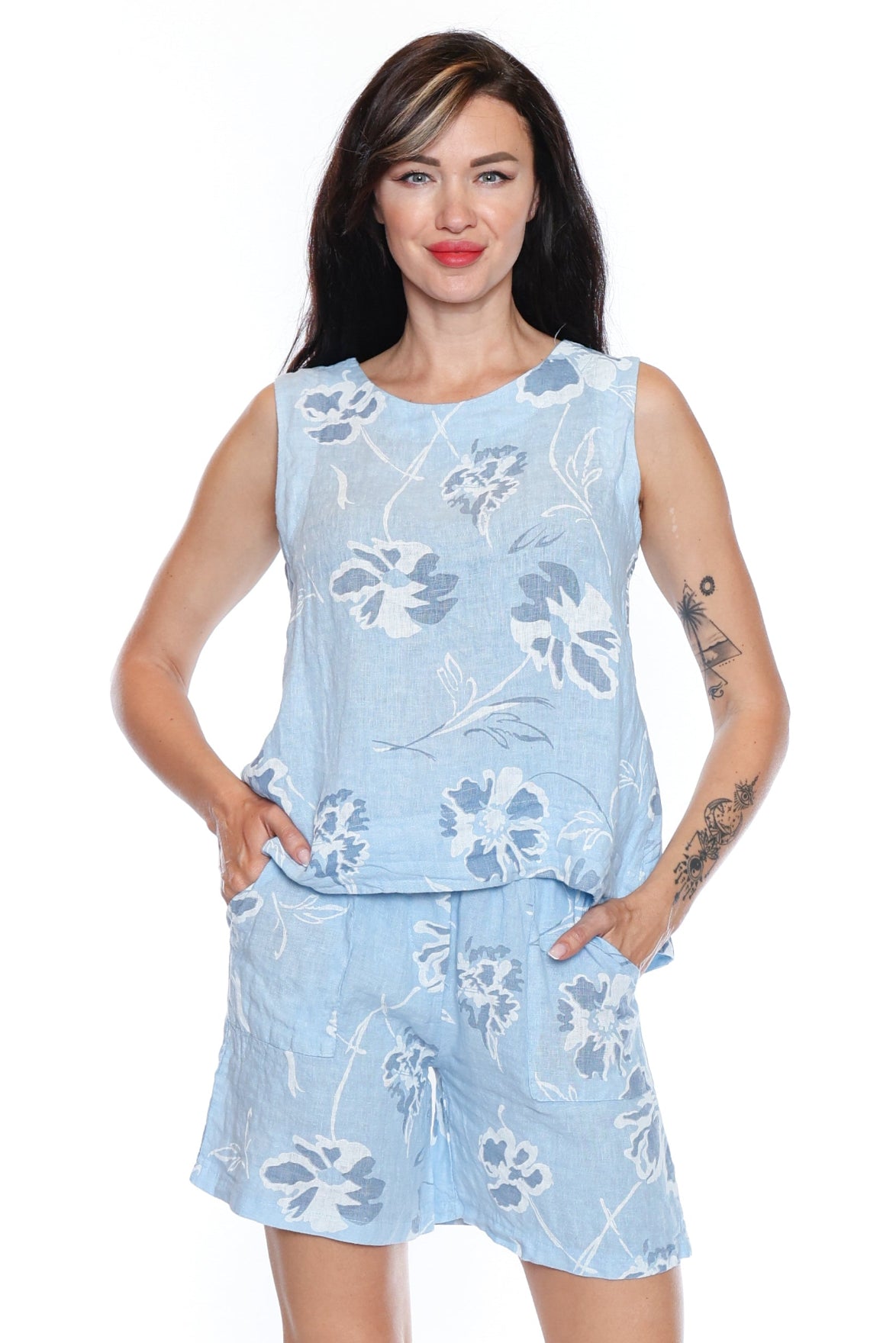 Floral Linen Matching Set