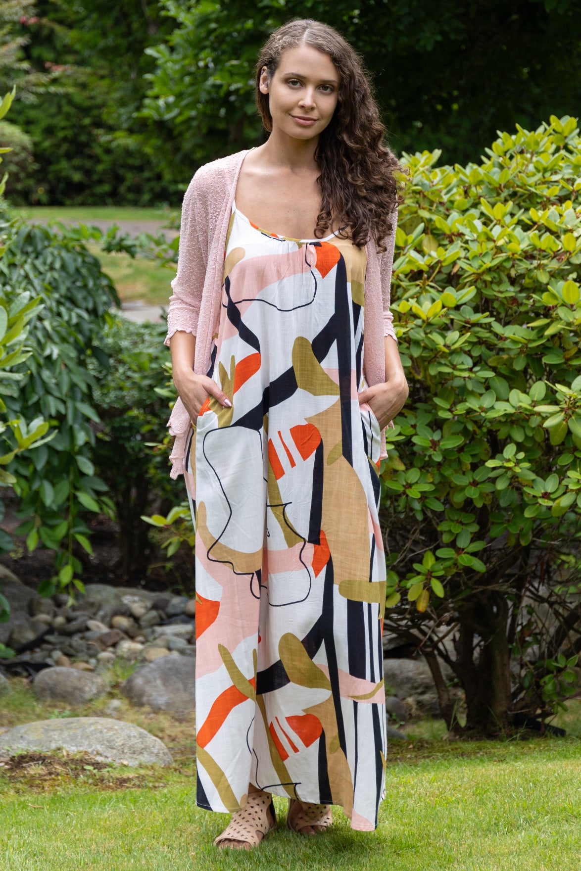 Brushstroke Breeze Maxi Dress