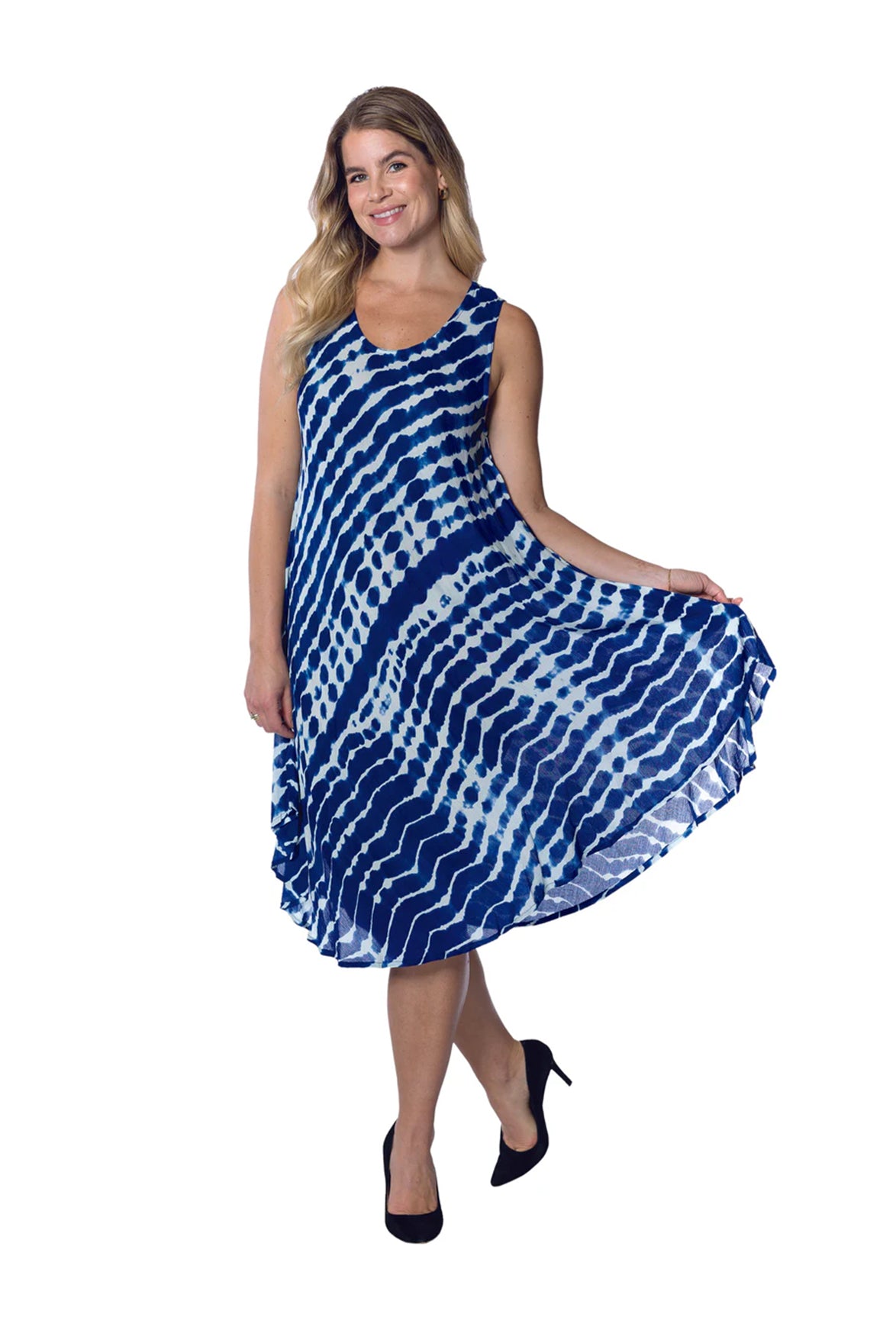 Printed Rayon Umbrella Dress