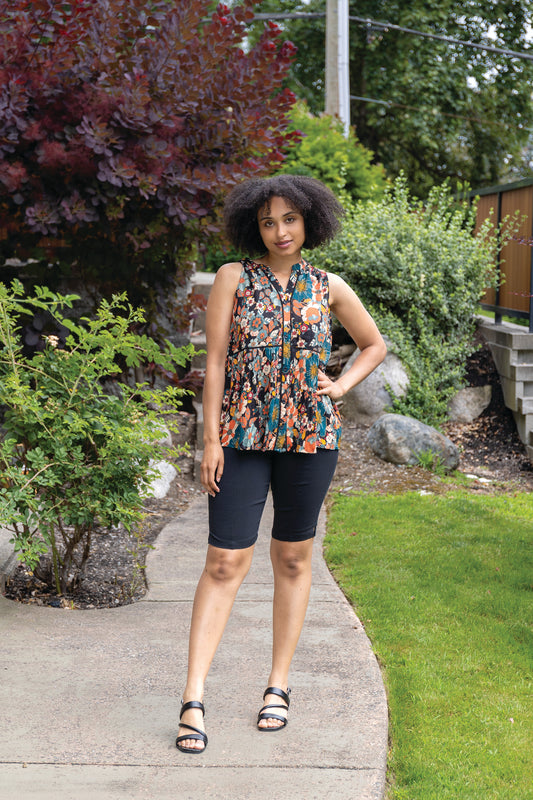 Lyric Print Sleeveless Top