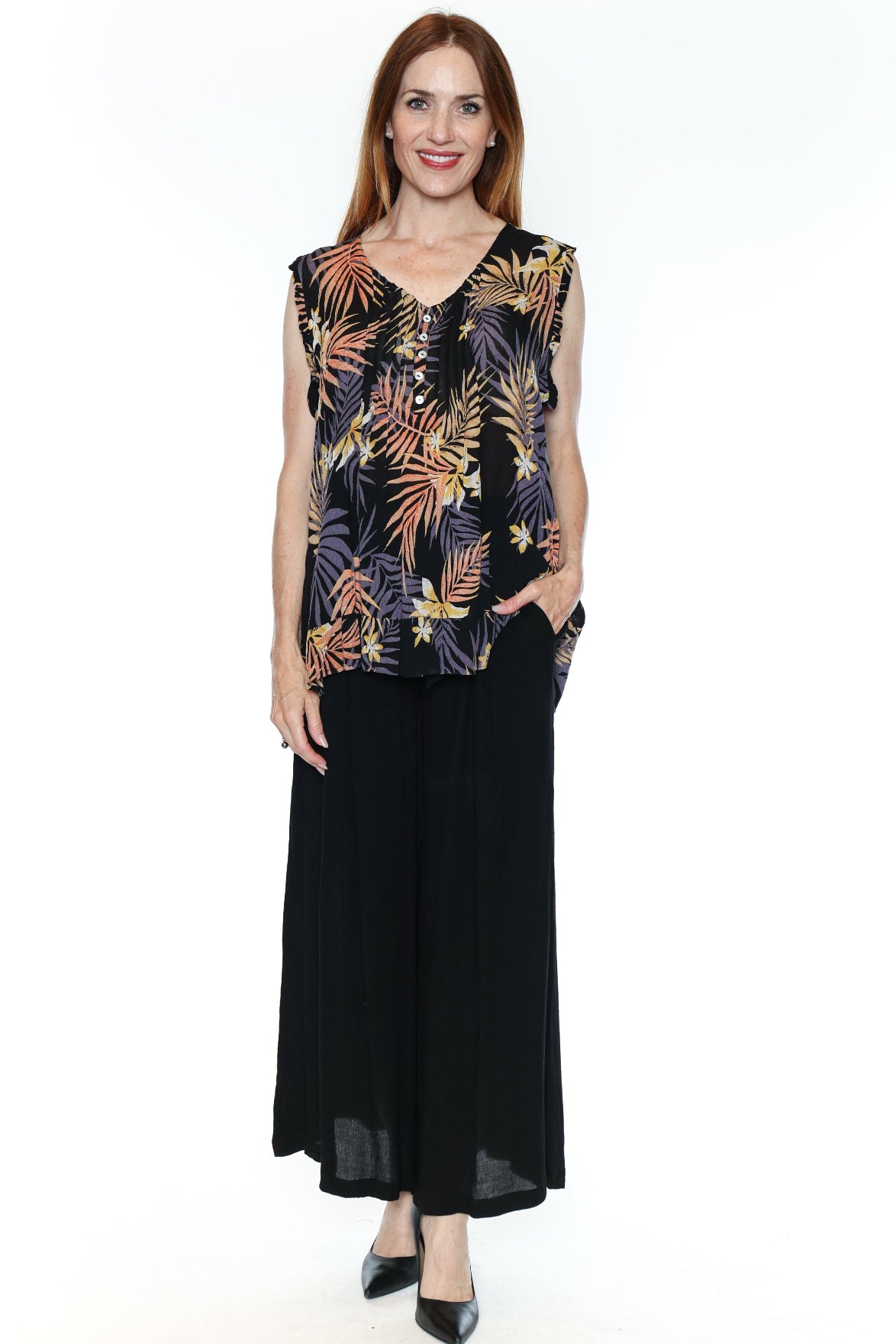 Flowy Wide Leg Palazzo Pants