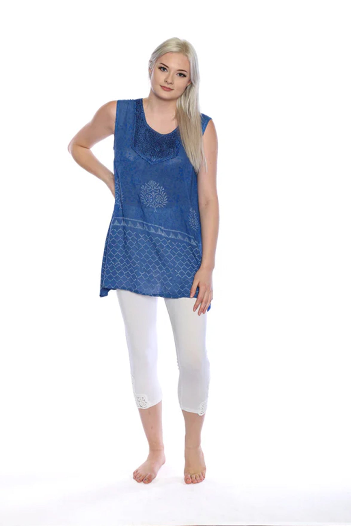 Sleeveless Rayon Top