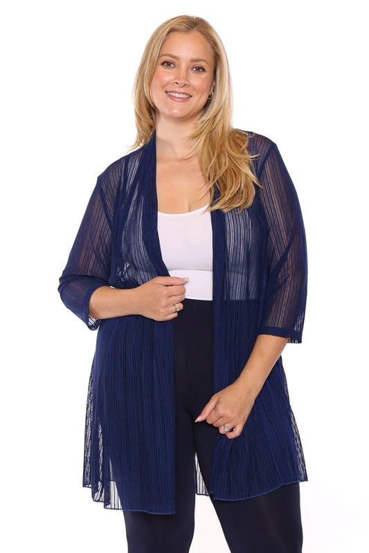 The Breeze Pleated Mesh Cardigan