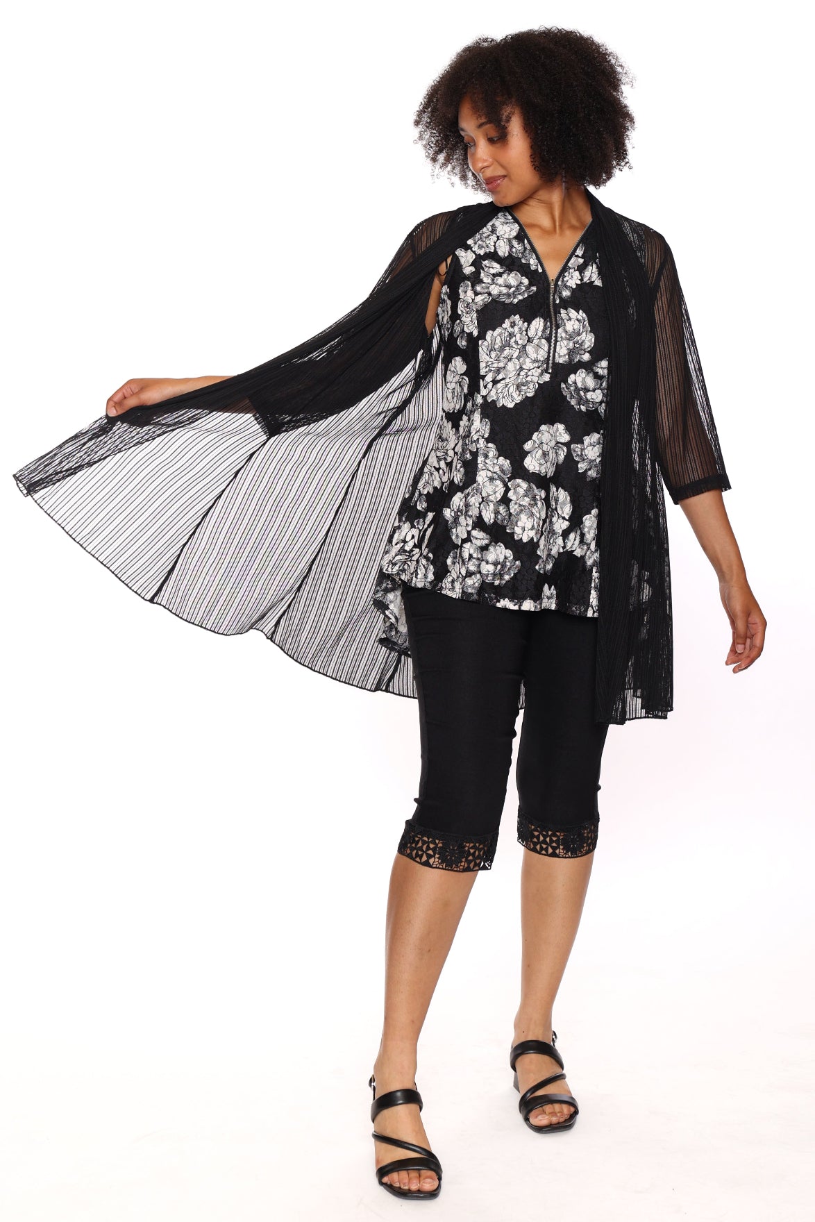 The Breeze Pleated Mesh Cardigan