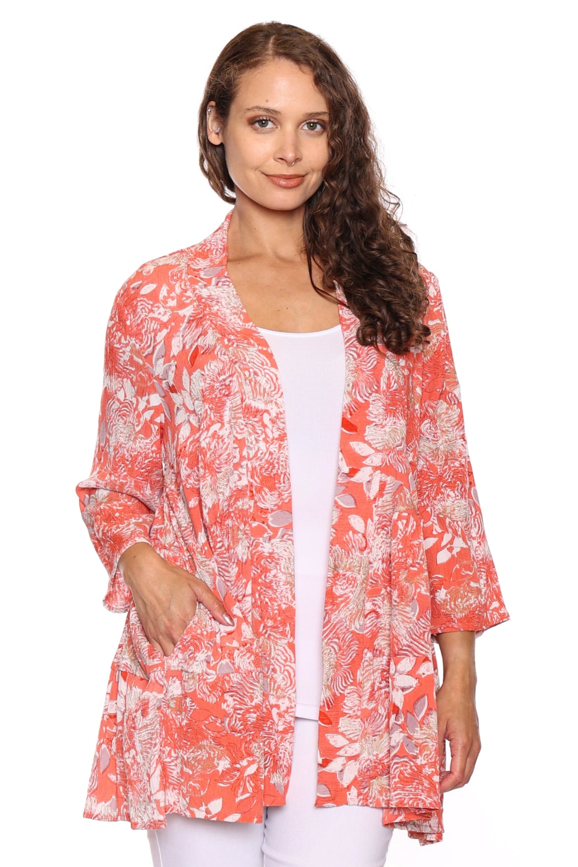Sunset Bloom Open Cardigan
