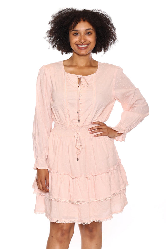 Blush Whisper Tiered Dress