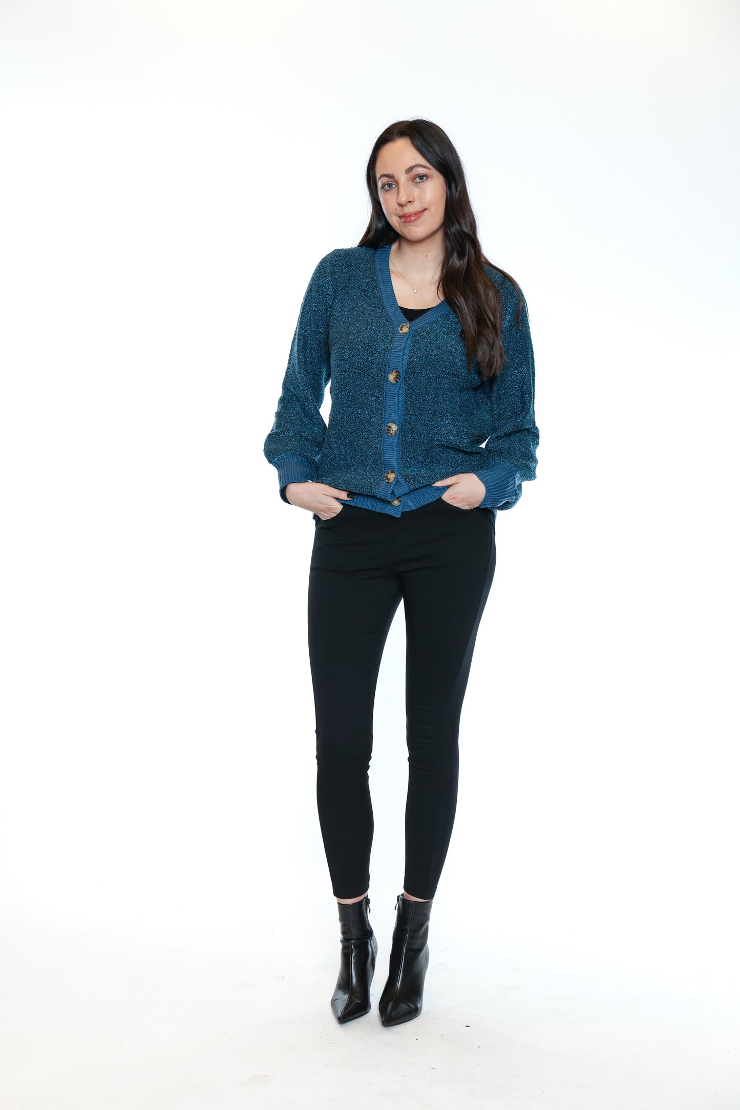 Cozy Button-Front Knit Cardigan