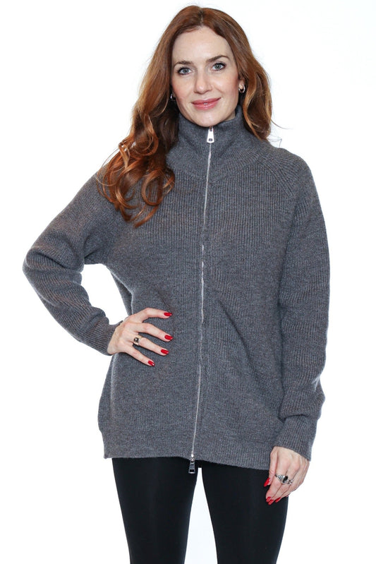 Cozy Zip Up Mock Neck Sweater