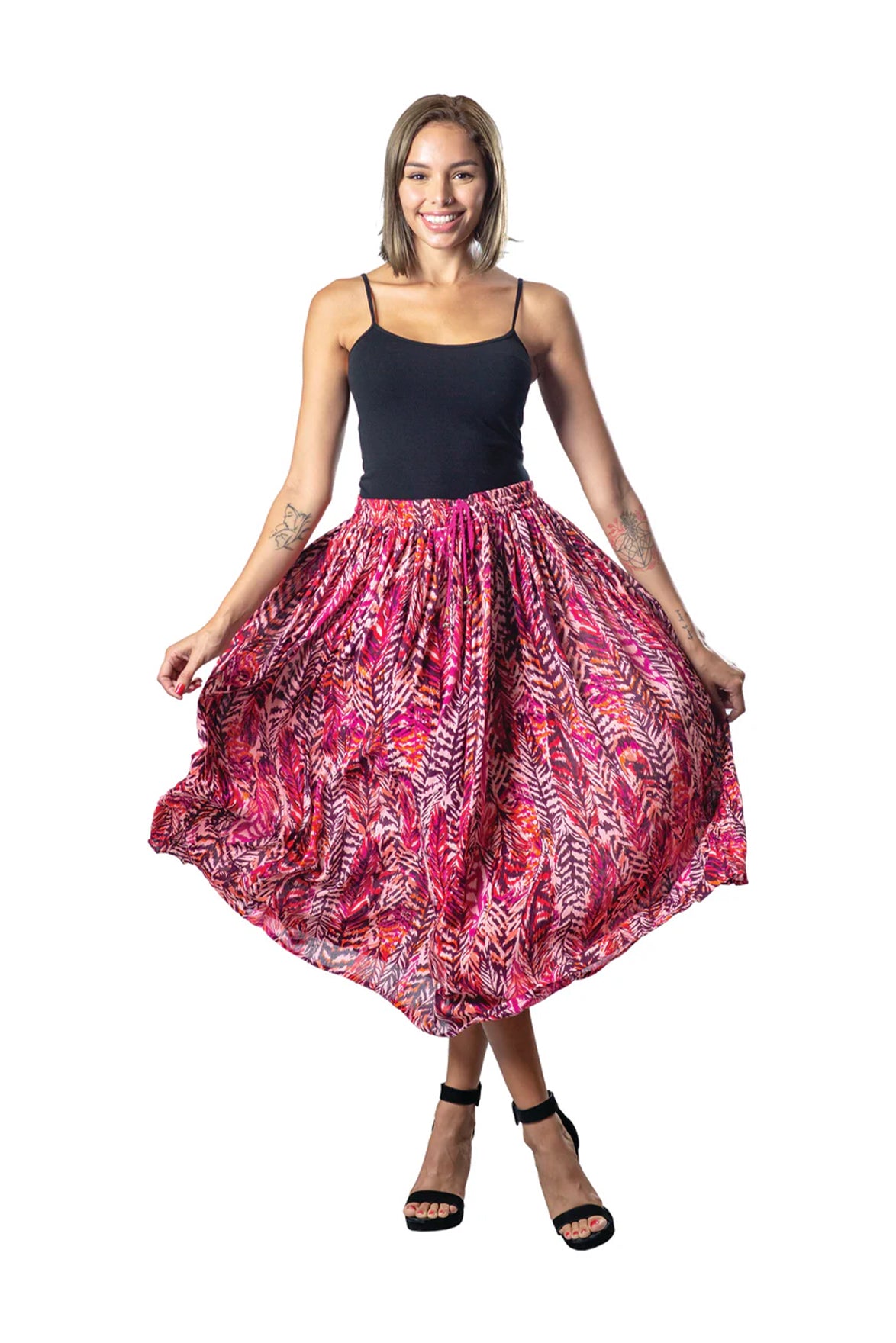 Rayon Crinkle Skirt