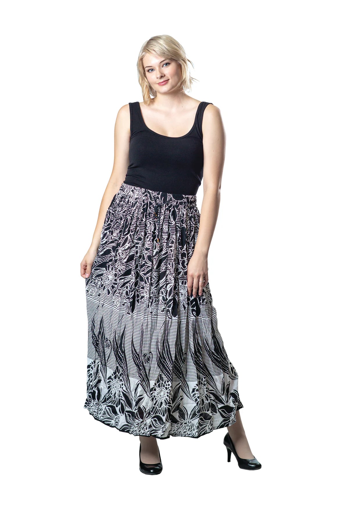 Rayon Crinkle Skirt