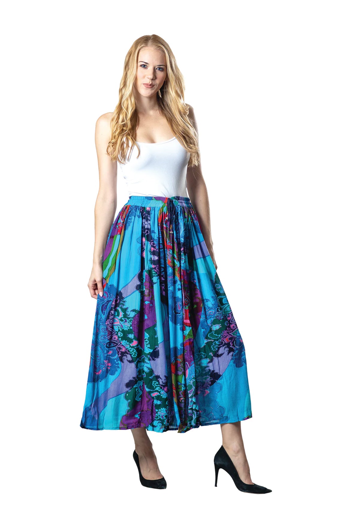 Rayon Crinkle Skirt