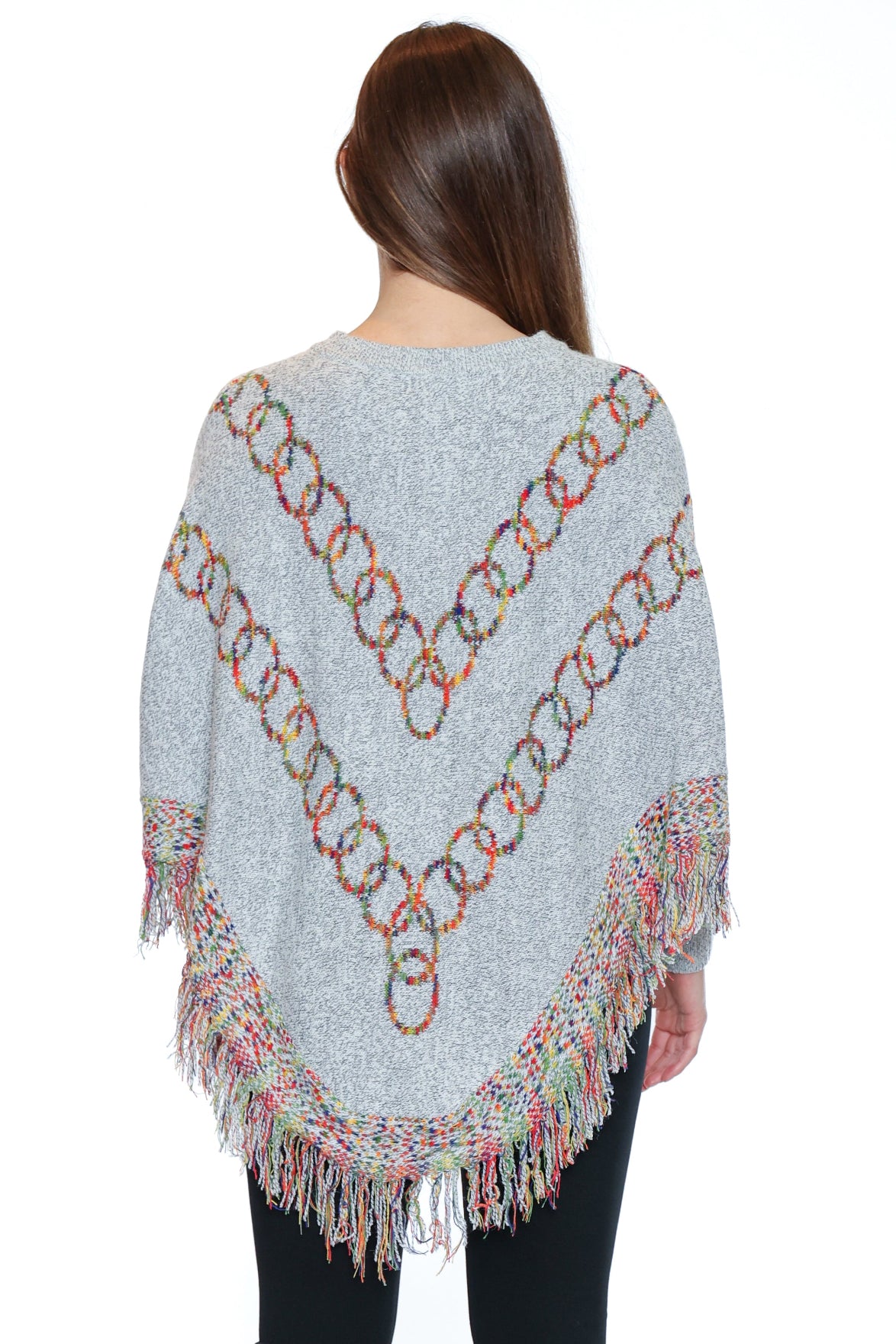 Fringed Knit Poncho