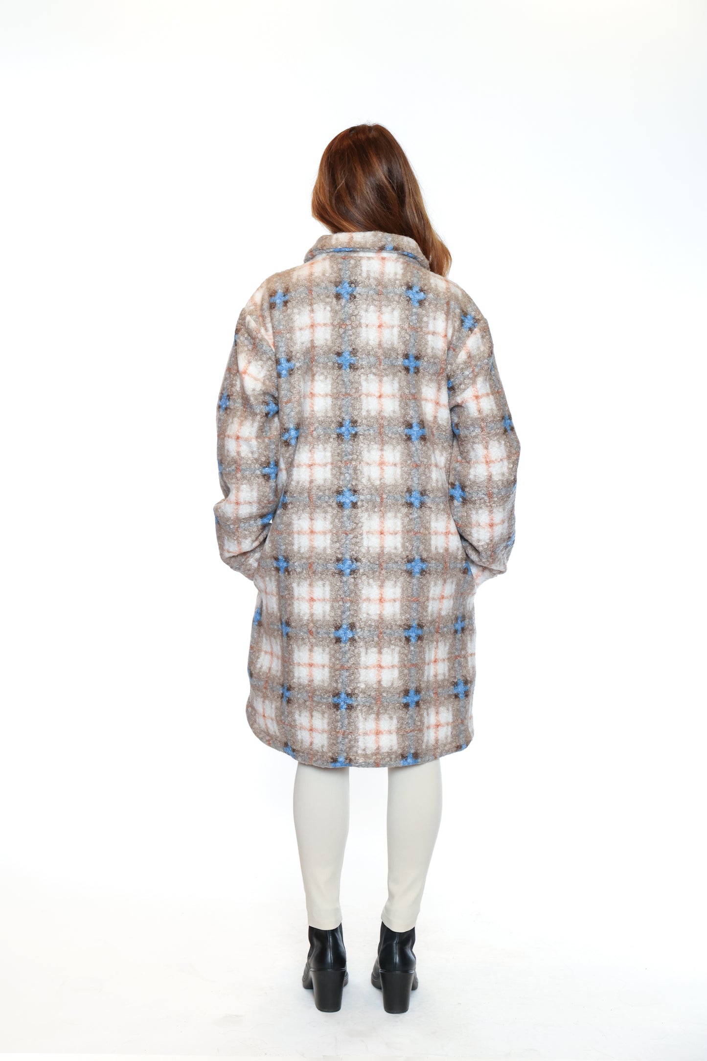 Highland Plaid Button Coat