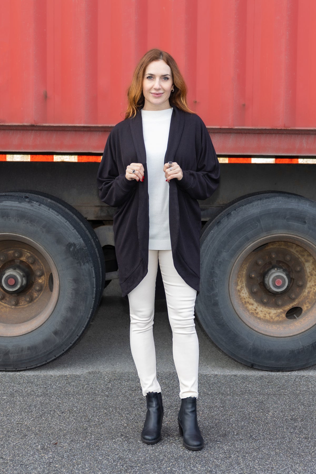 Open- Front Cocoon Cardigan