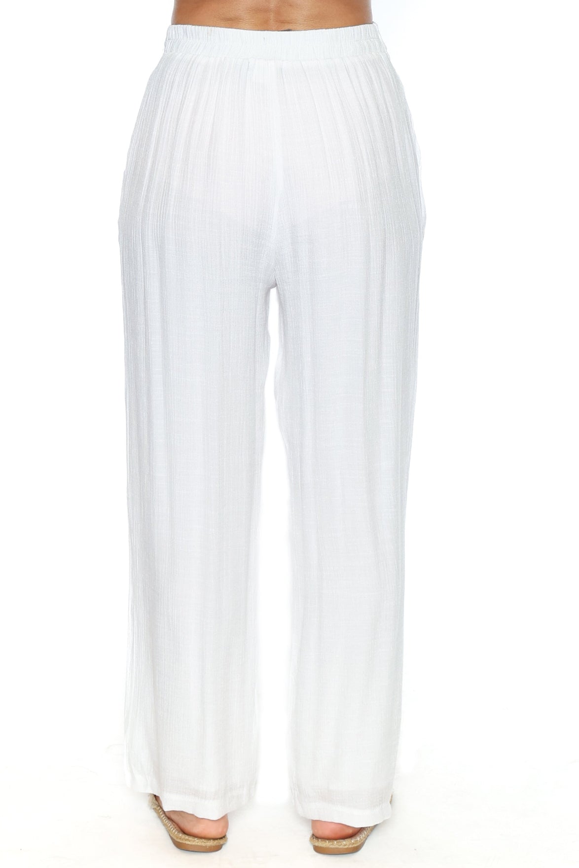 Wide Leg Pull-On Pants