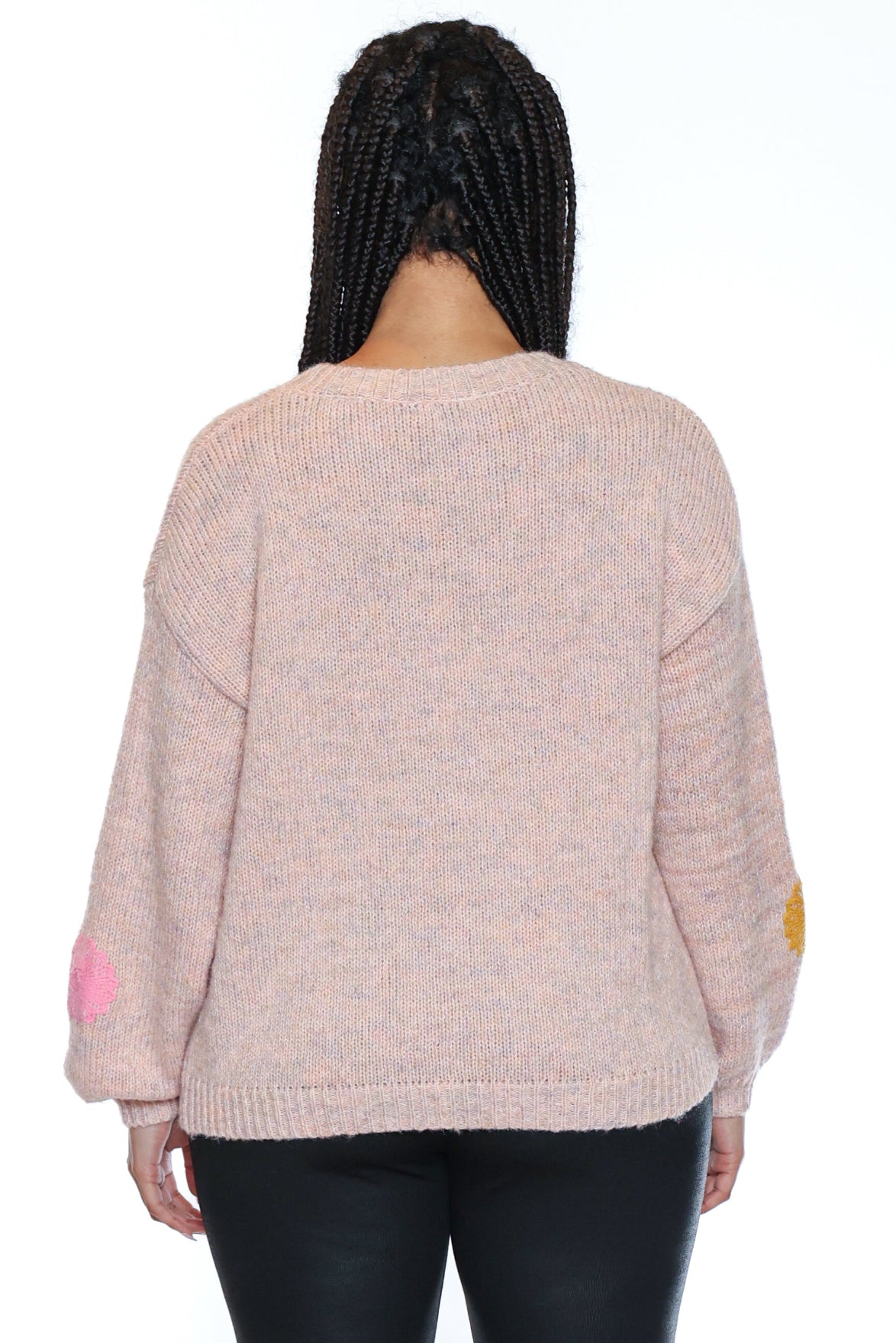 Multi-Color Pom Knit Sweater