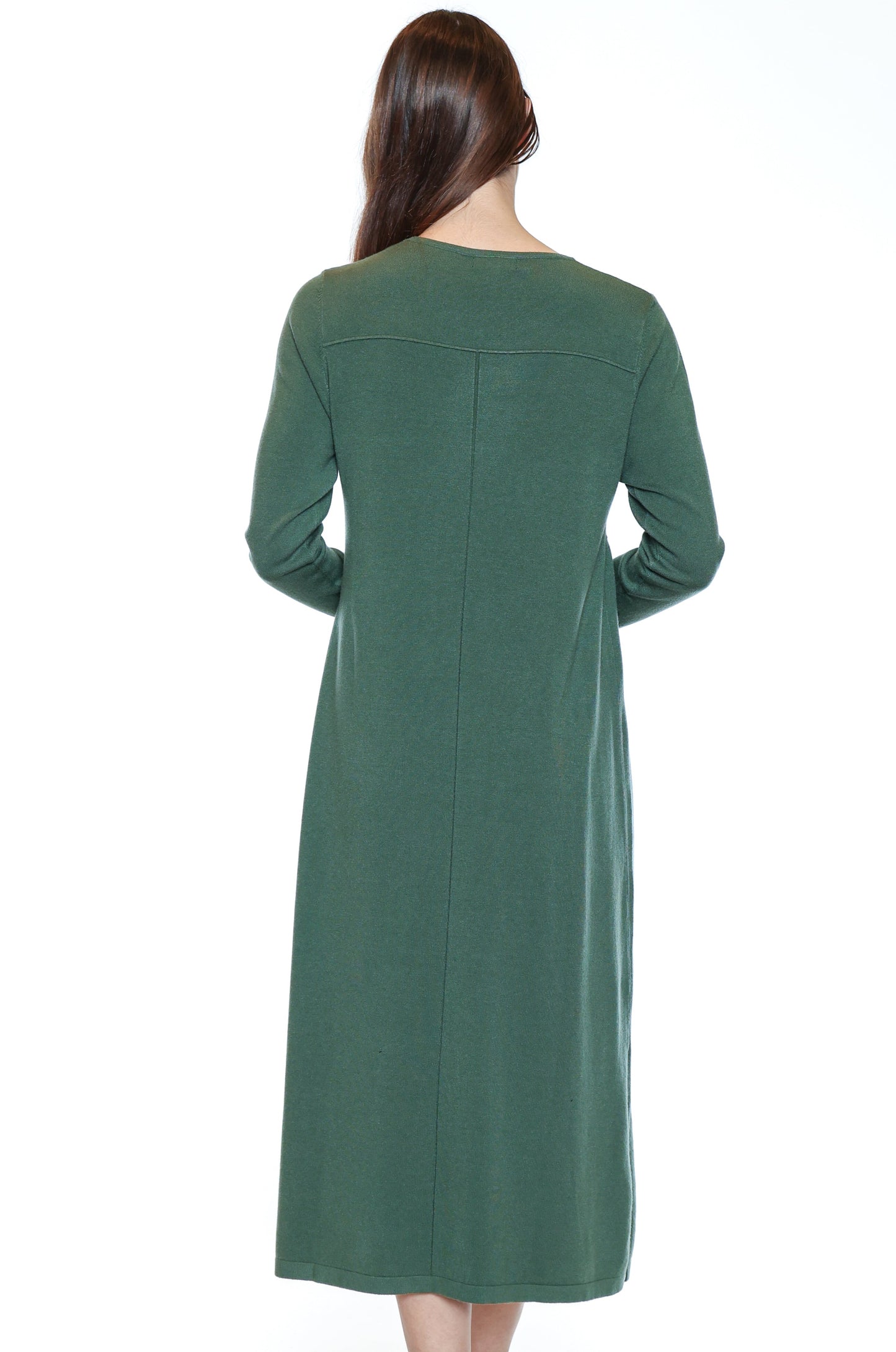 Solid Midi Pocket Dress