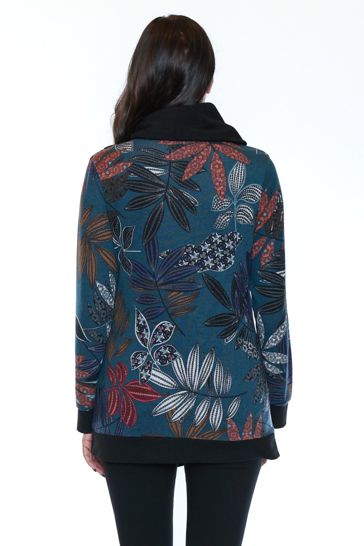 Floral Button Trim Tunic