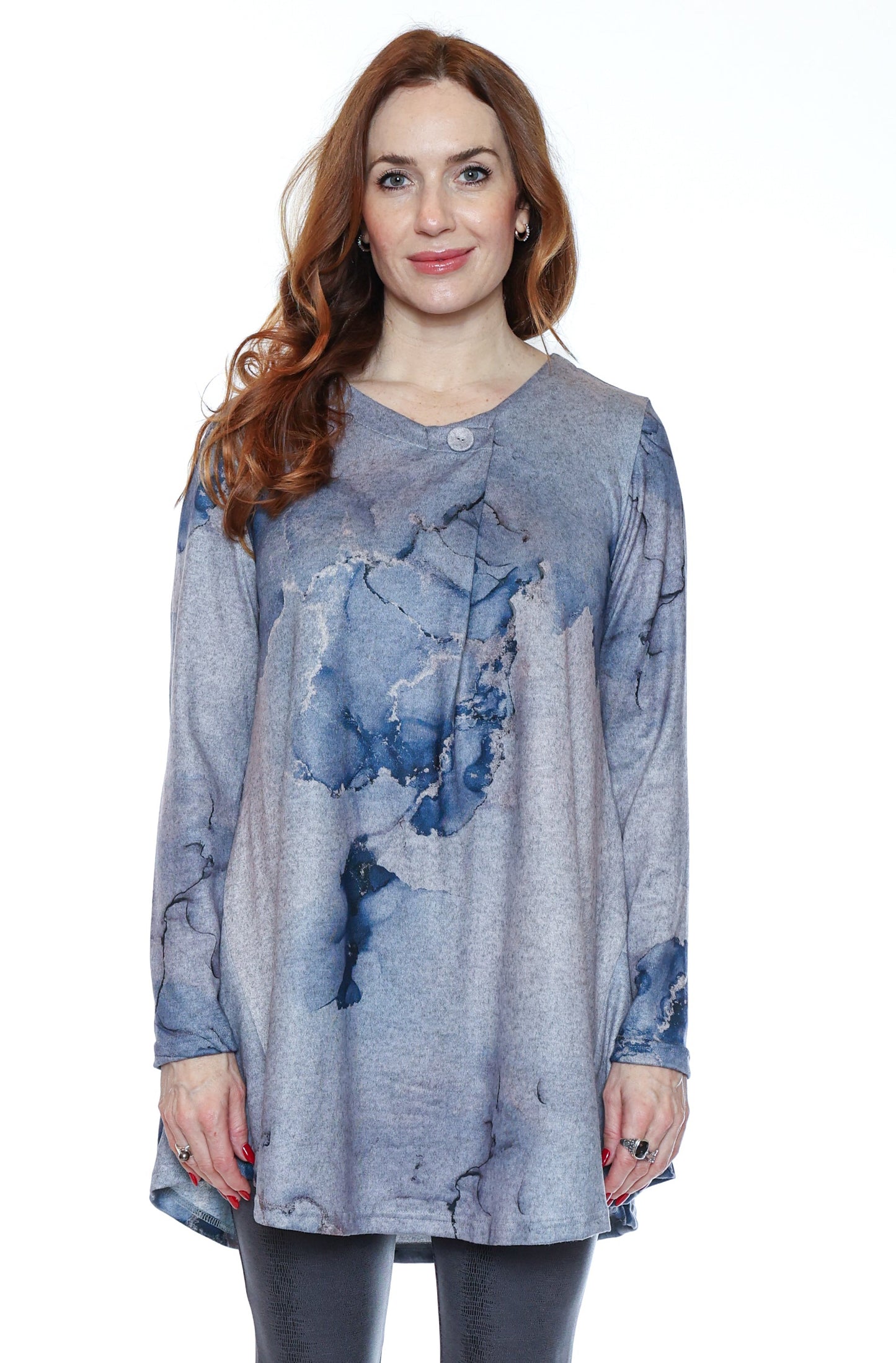 Printed A-Line Tunic Top