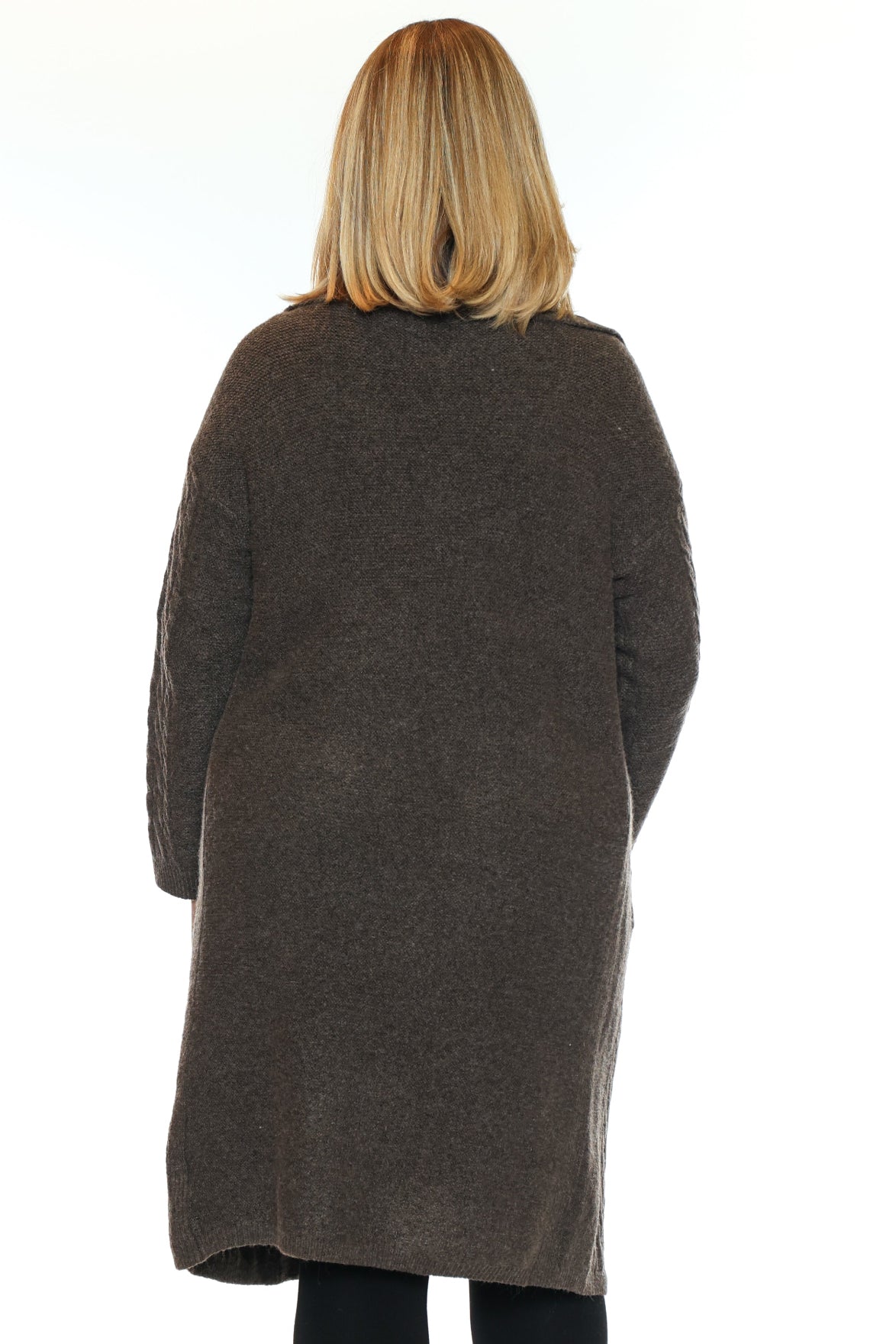 Textured Longline Knit Cardigan