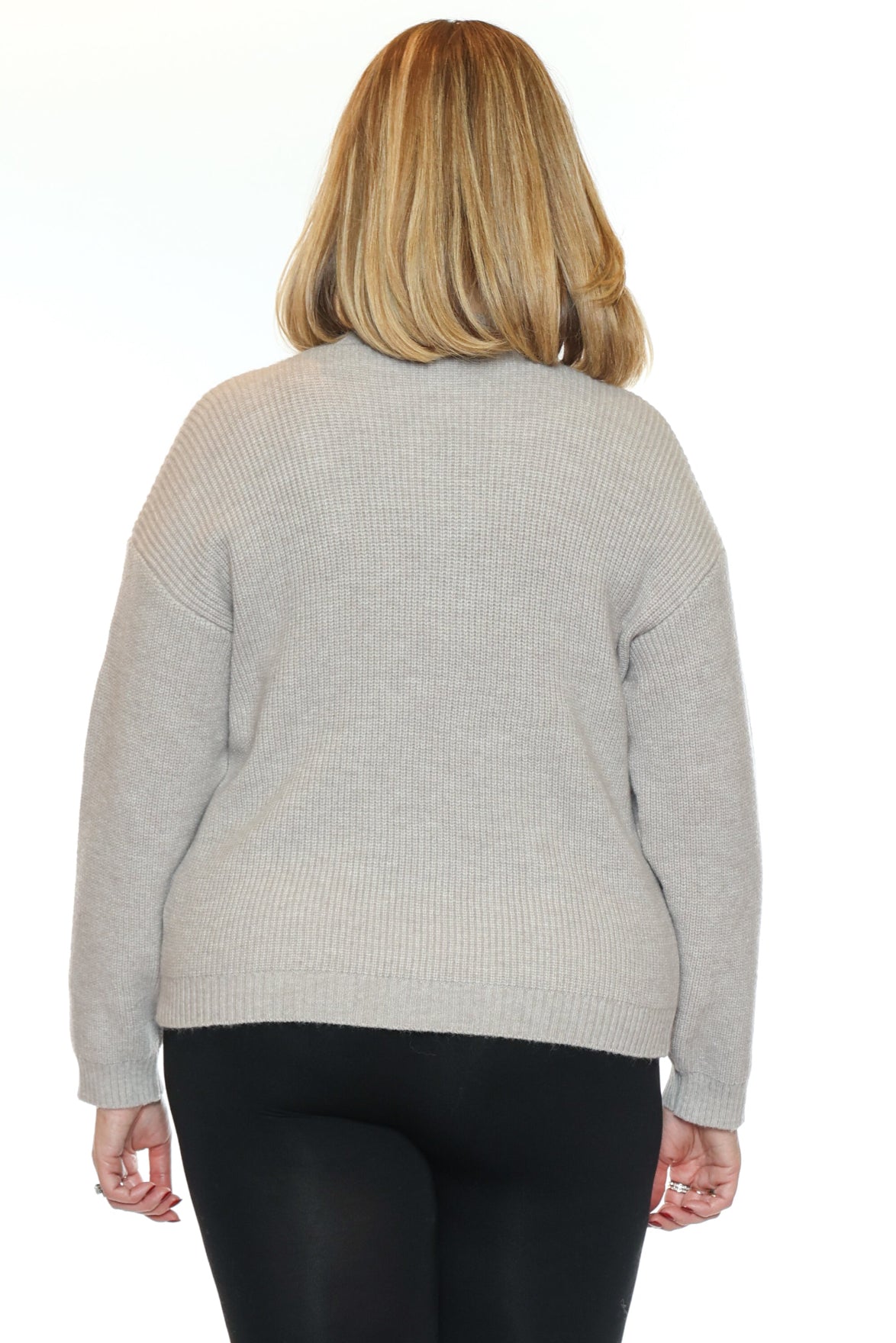 Denim Pocket Gold Button Knit Cardigan