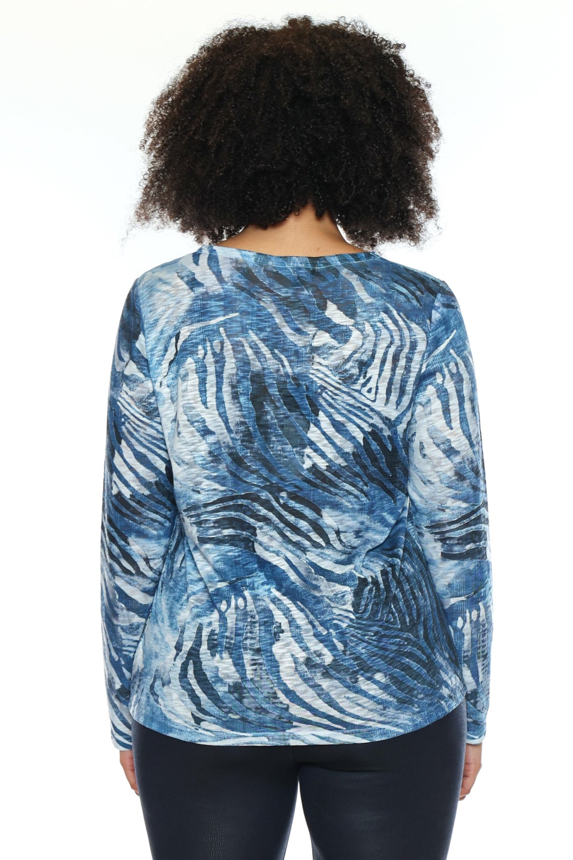 Abstract Print Long Sleeve Top