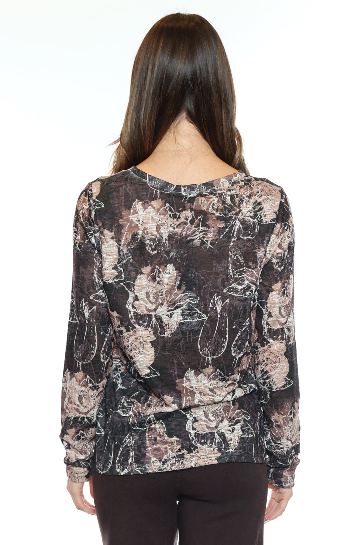 Printed Long Sleeve Lightweight Top