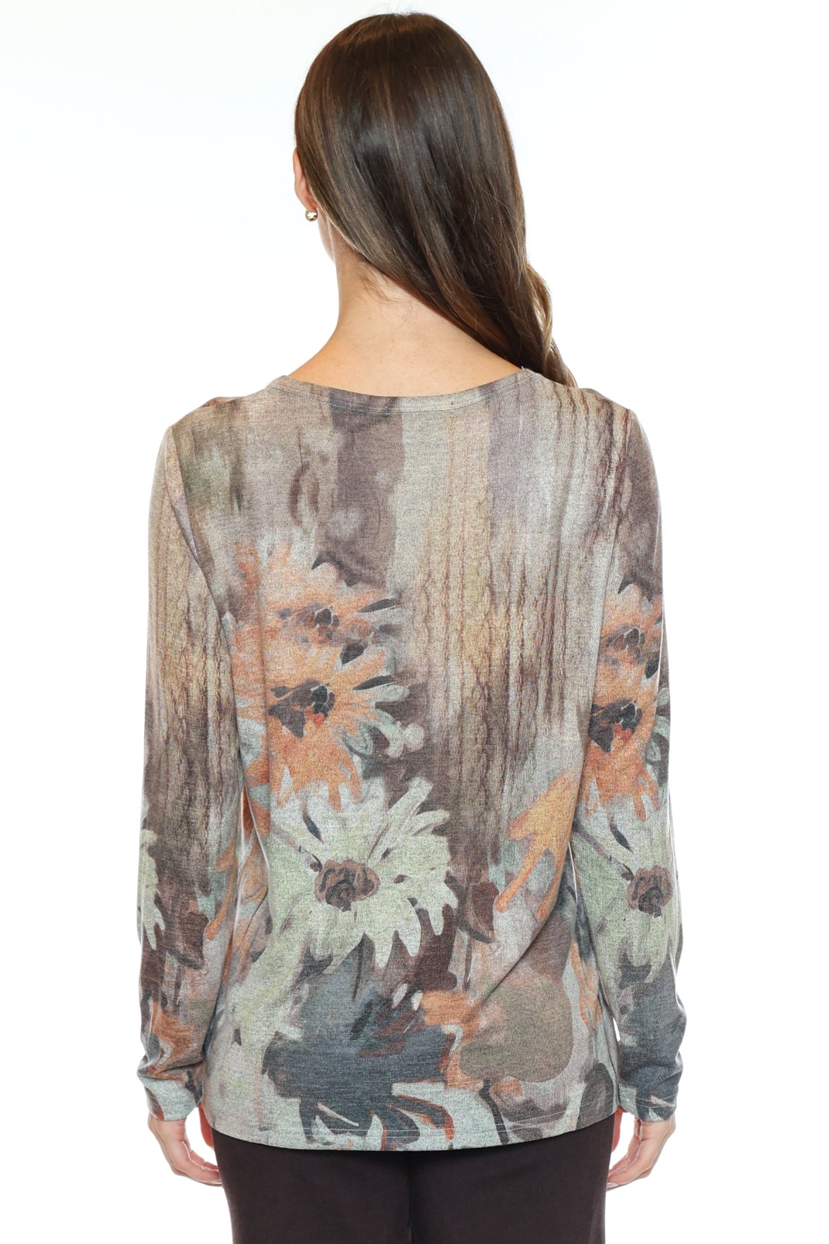 Artistic Floral Long Sleeve Top