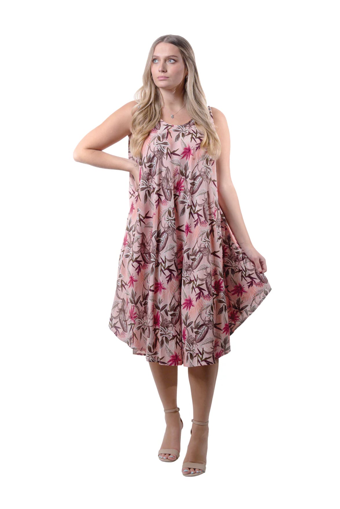 Printed Rayon Umbrella Dress