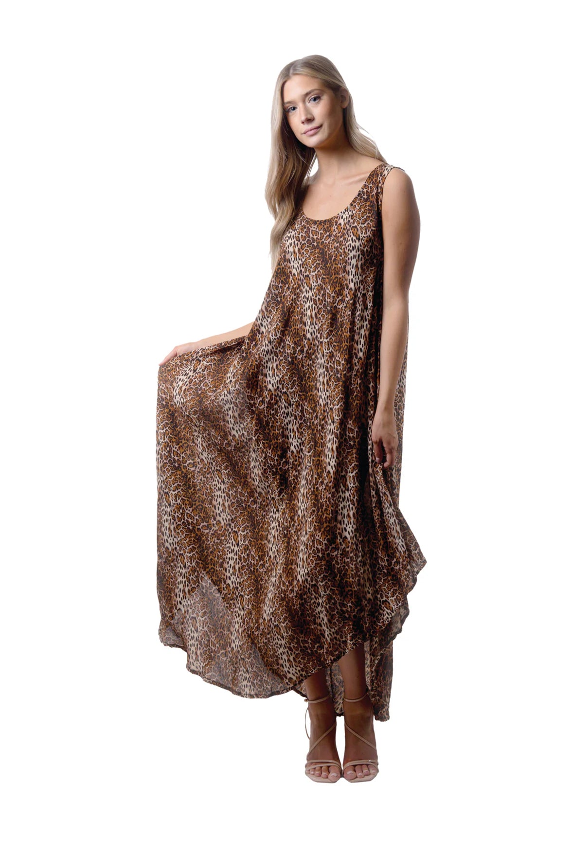 Printed Rayon Umbrella Dress