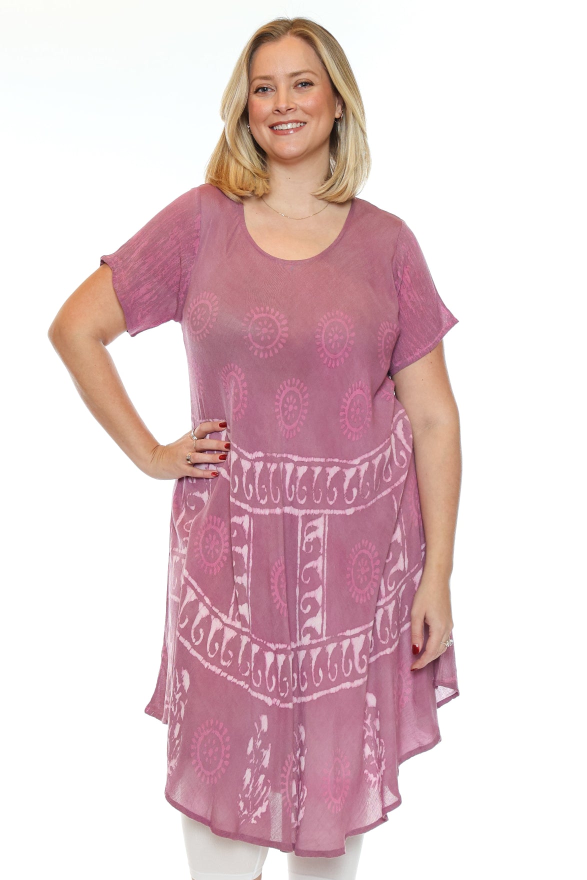 Rayon Umbrella Dress with Sleeves