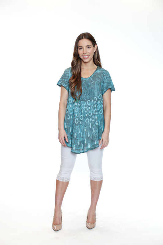 Short Sleeve Tie Dye Tunic