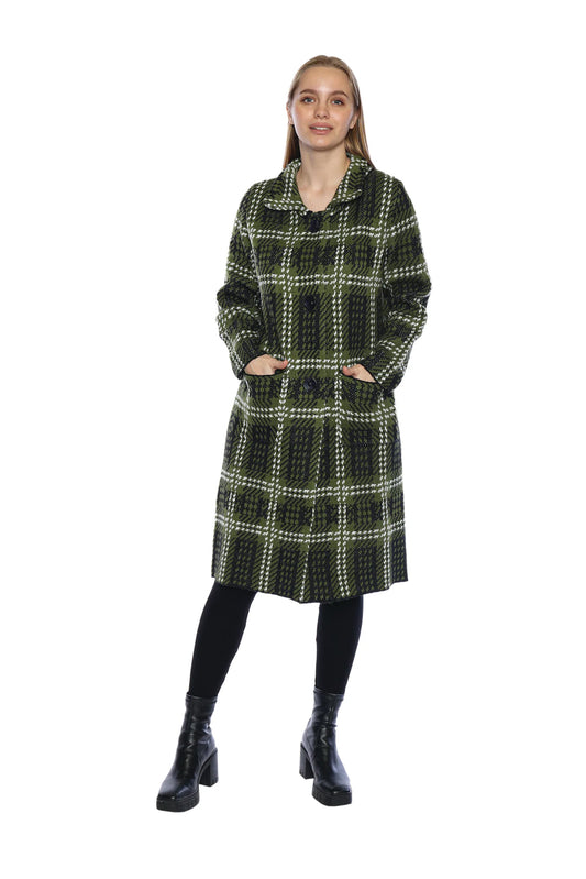 Aletta Long Button-Up Sweater Coat