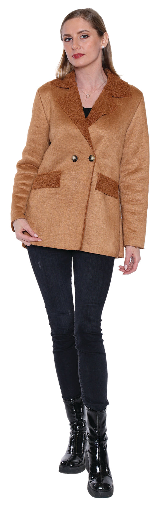 Cecilia Faux Suede Coat