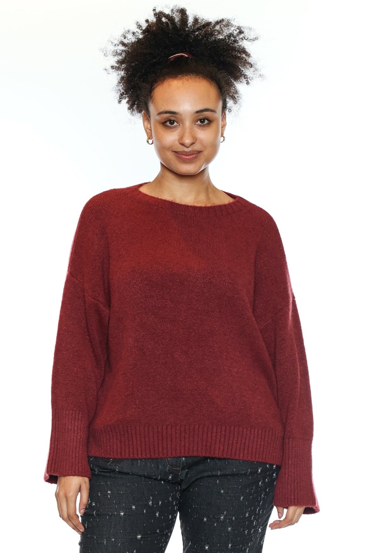 Soft Alpaca Blend Hi-Low Sweater