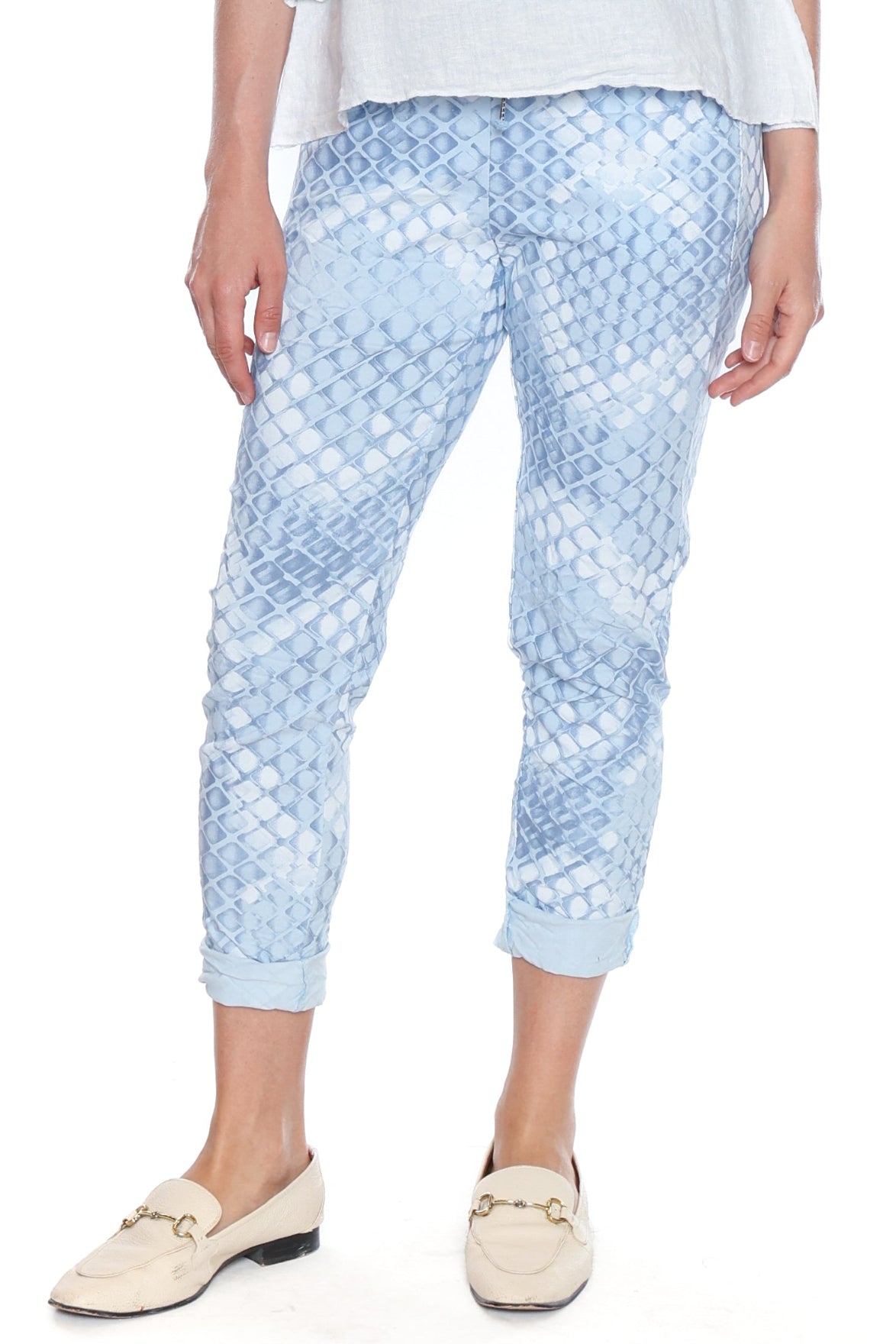 Textured Stretch Pants